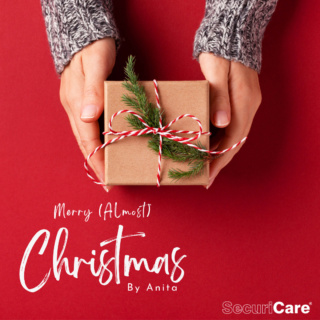 person holding a christmas present