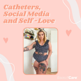 photography of Tayla and her catheter