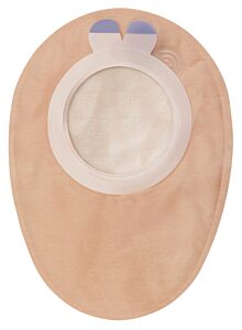 Welland Aura 2 two piece ostomy system colostomy bag with Dual Carb 2 filter, midi