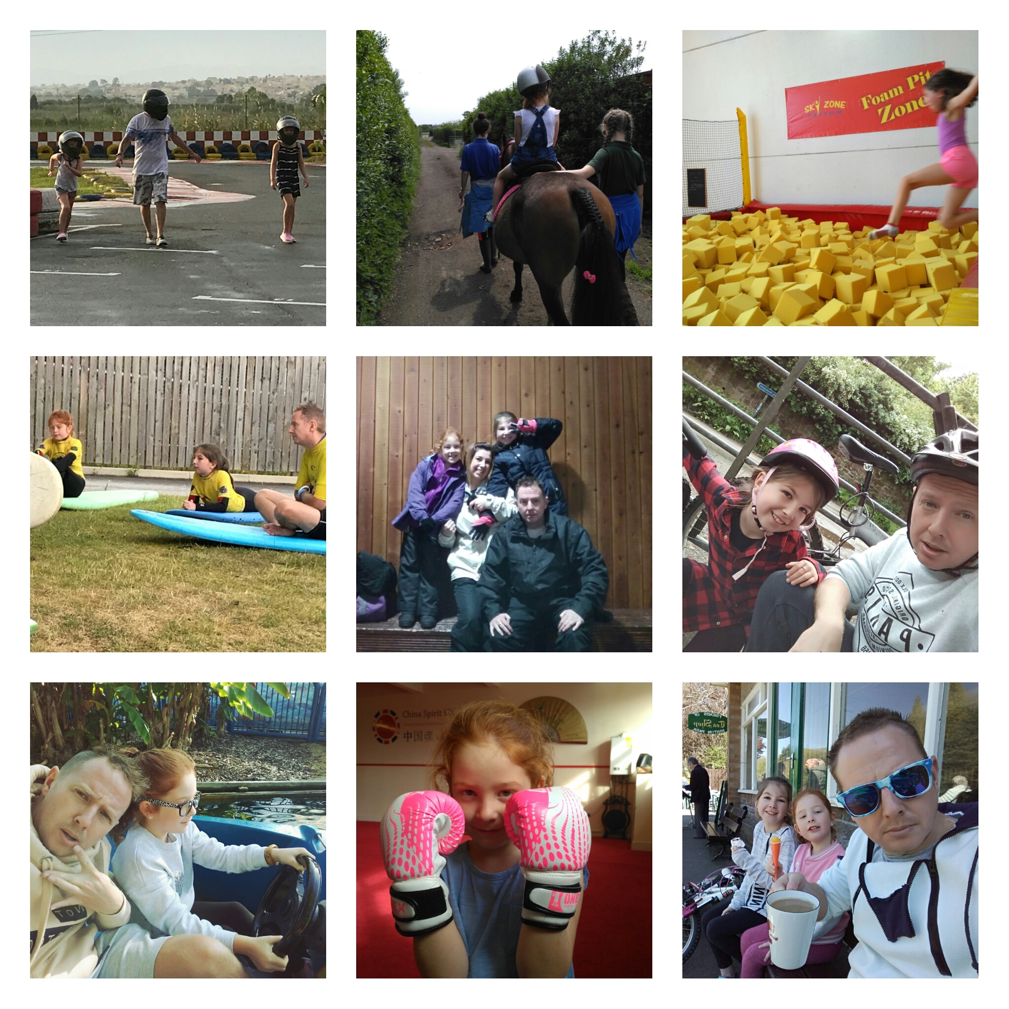 A collage of Nick and his family A collage of Nick and his family