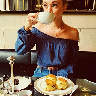 Billie Anderson With Tea And Scones